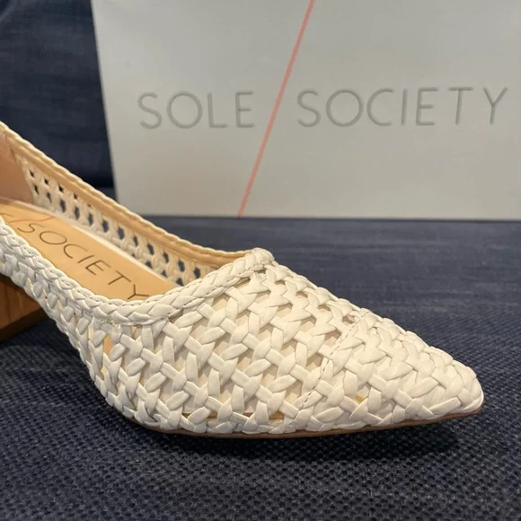Sole Society White Woven Pump - Picture 3 of 5